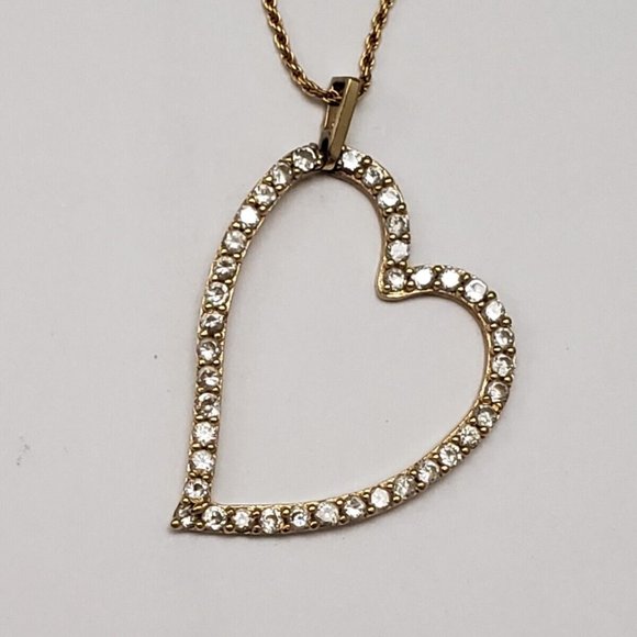 Estate Vintage 10k Yellow Gold 2.50ct cz Pendant